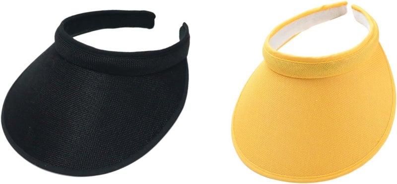 jecvxor Cloth Covered Slip-On Visor for Women, Adjustable Cap Sports Sun Visors for Men - Image 1